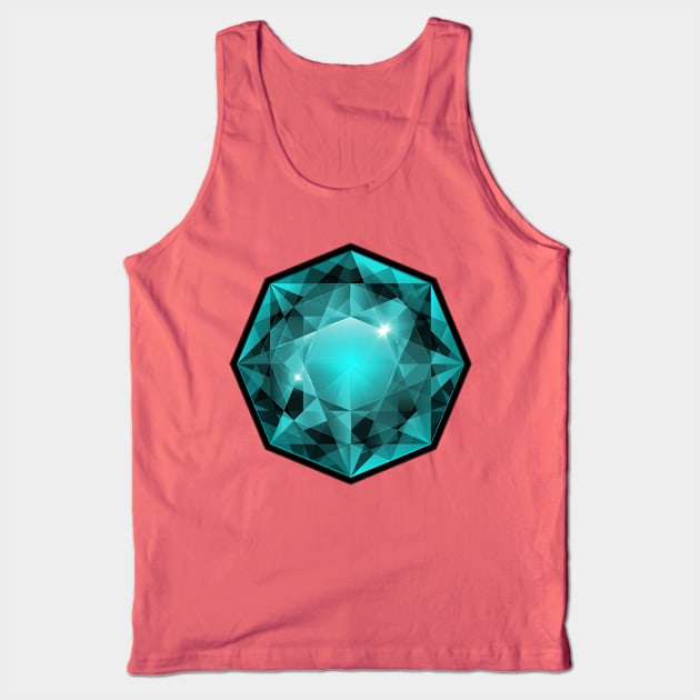 Octacore Turquoise Gemstone Tank Top by The Black Panther